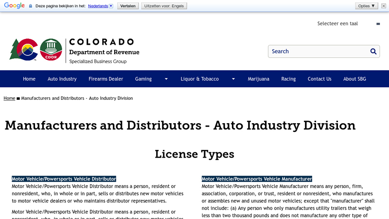 Manufacturers and Distributors