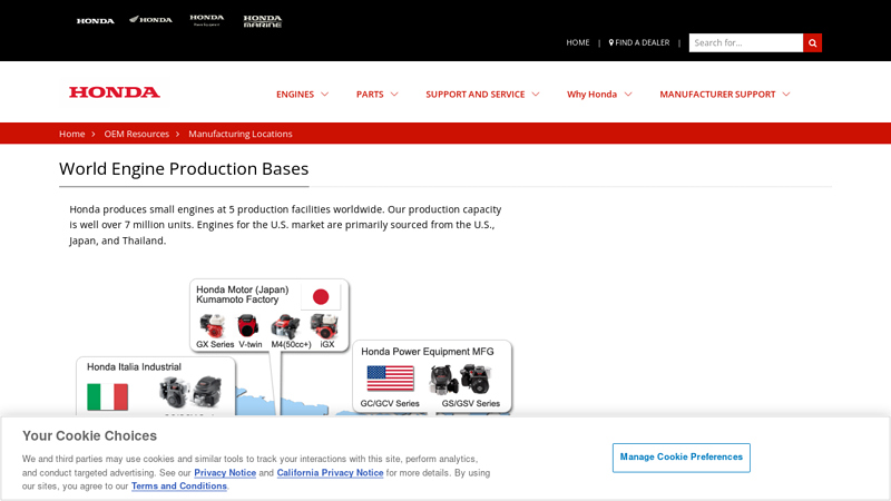 Manufacturing Locations