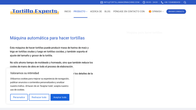 Máquina automática para hacer tortillas