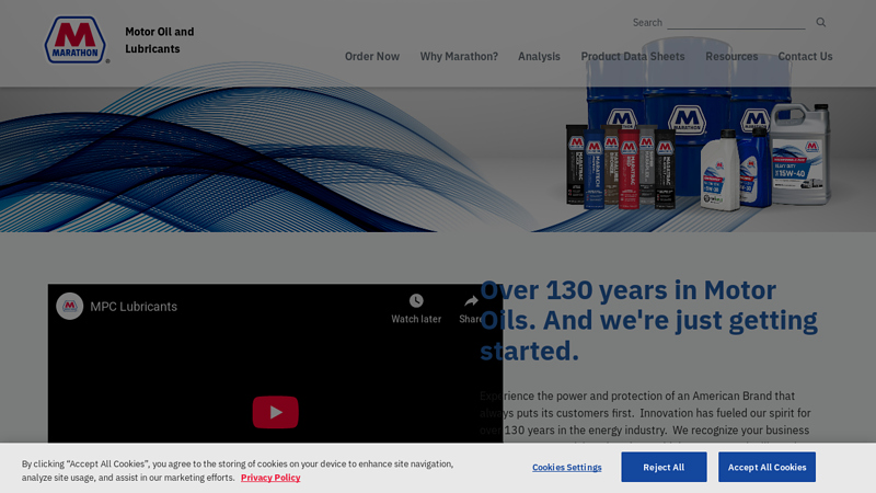 Marathon Motor Oil and Lubricants