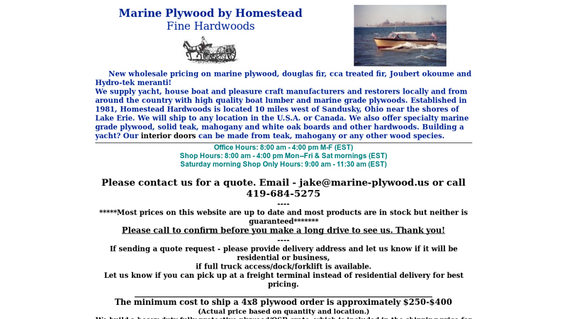 Marine Plywood by Homestead