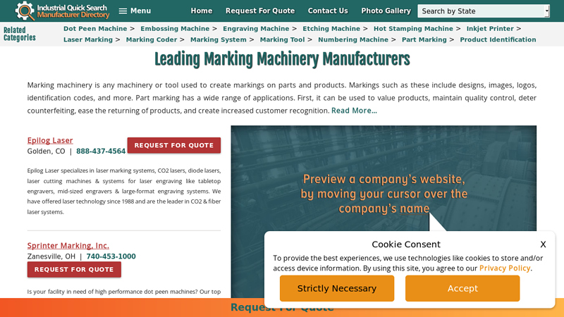 Marking Machinery Manufacturers