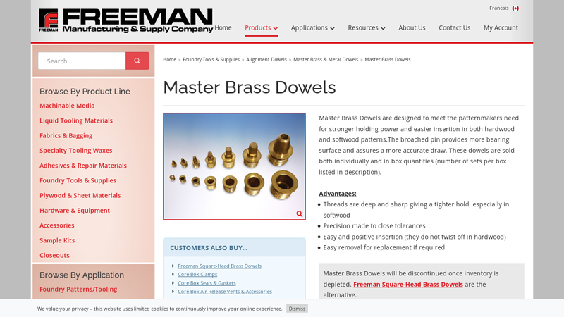 Master Brass Dowels