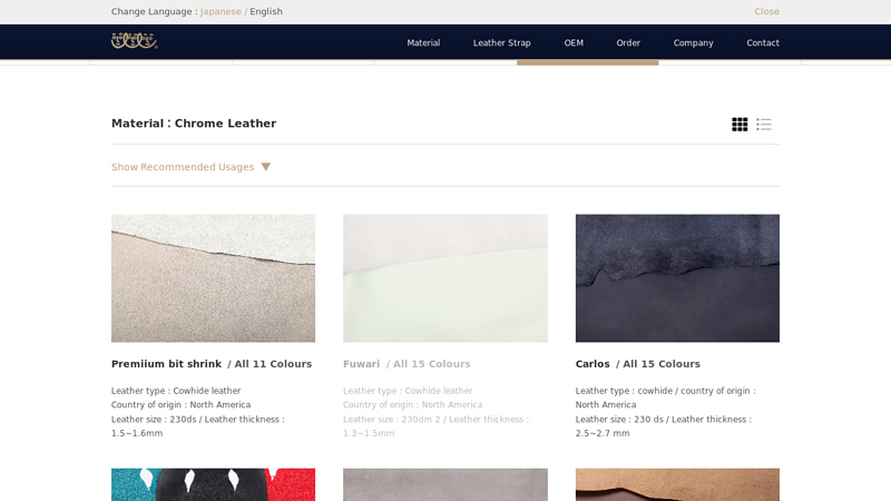 Material:Chrome Leather