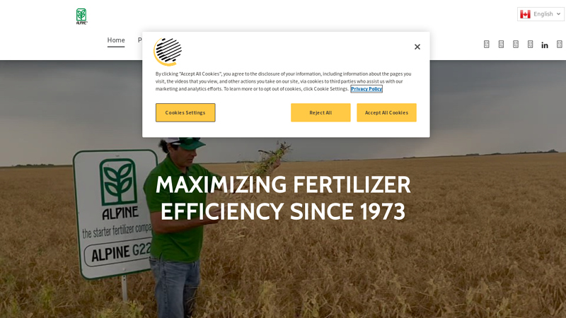 Maximize crop yield potential with ALPINE liquid fertilizers