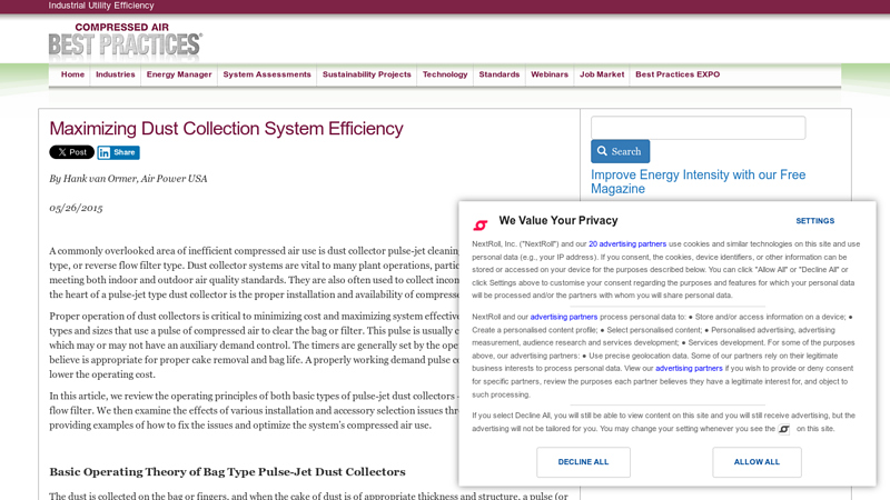 Maximizing Dust Collection System Efficiency