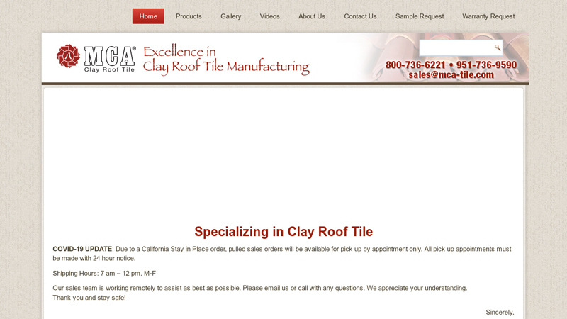 MCA Clay Roof Tile