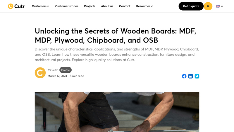 MDF, MDP, Plywood, Chipboard, and OSB for Modern Construction