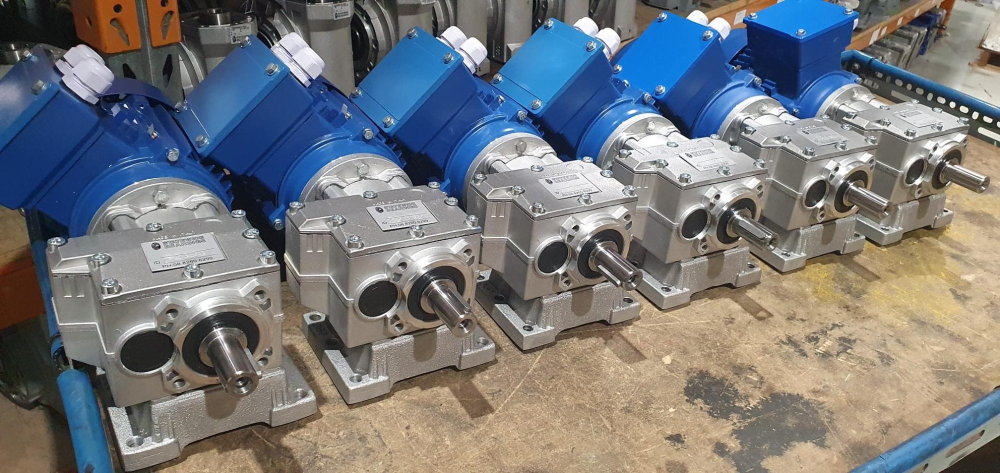 Mechanical industrial gearboxes and drives