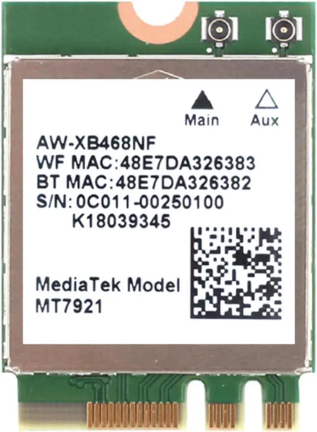 Medatek Wi-Fi 6 Mt7921 Wireless Lan Card industry insight