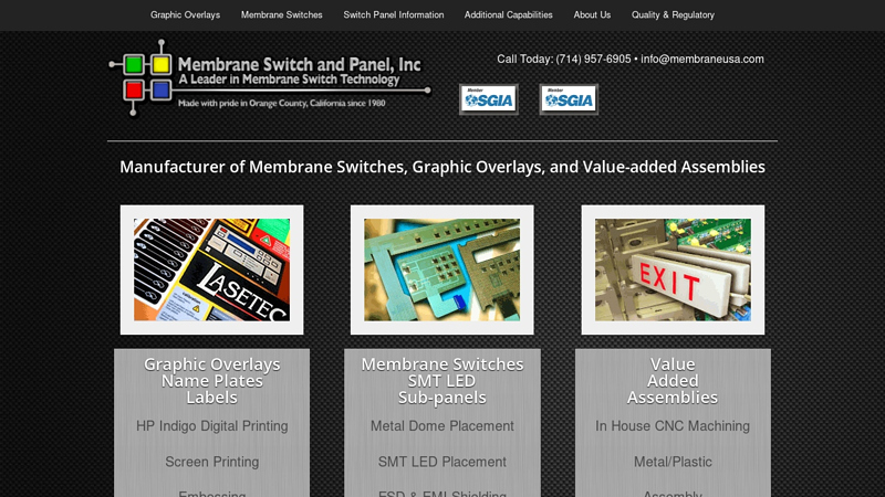 Membrane Switch and Panel