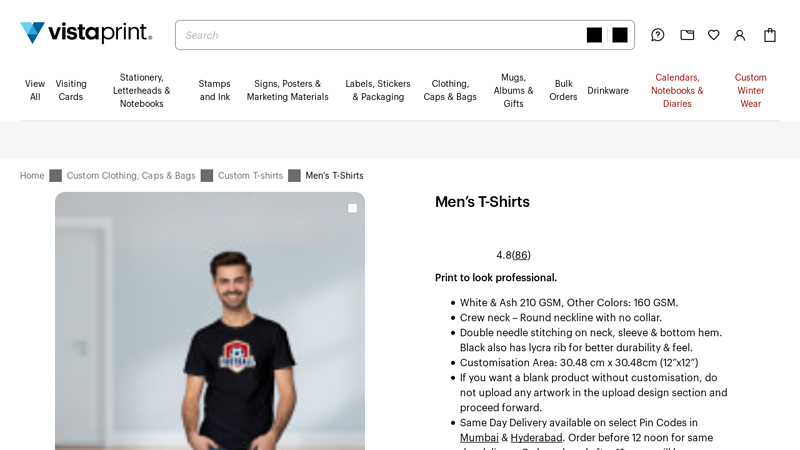 Men's Cotton T custom t-shirts