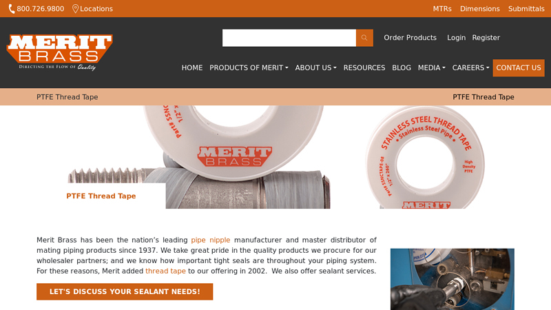 Merit's PTFE Thread Tape