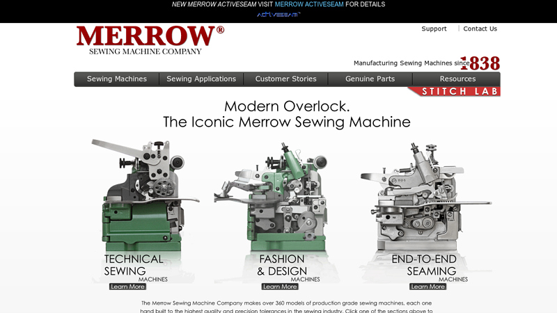 Merrow® Sewing Machine Co. Manufacturer of Industrial Sergers ...