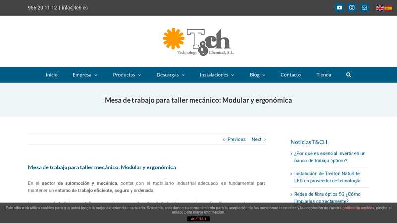 Mesa de trabajo para taller mecánico: Modular y ergonómica