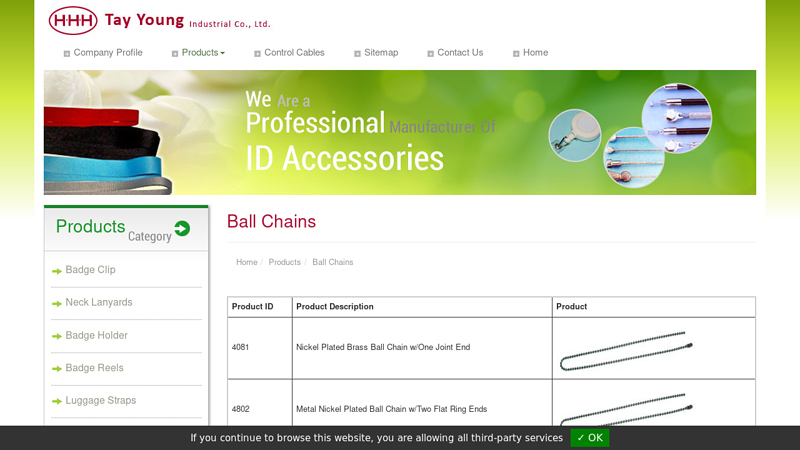 Metal Ball Chain Suppliers, Manufacturer