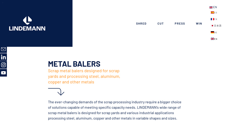 Metal recycling with LINDEMANN scrap metal balers