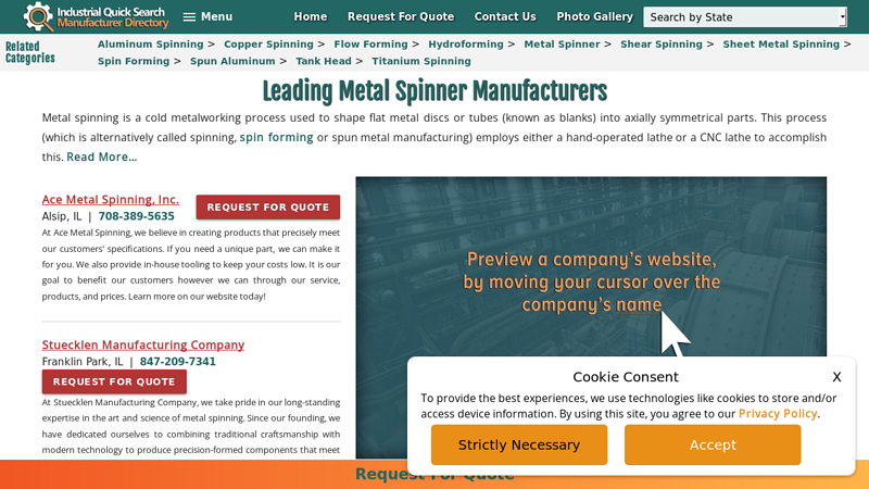 Metal Spinning Companies