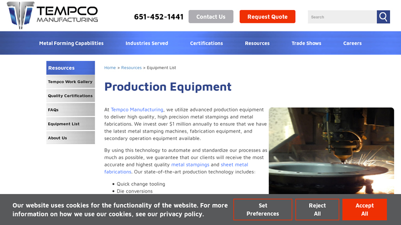 Metal Stamping Production Equipment