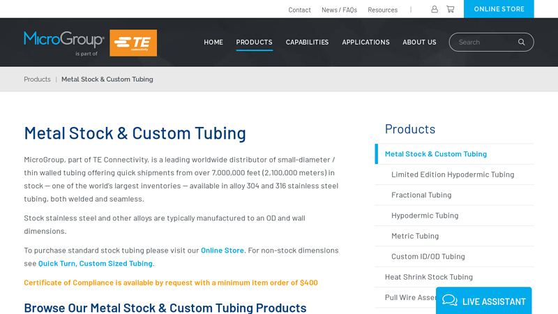 Metal Stock & Custom Tubing