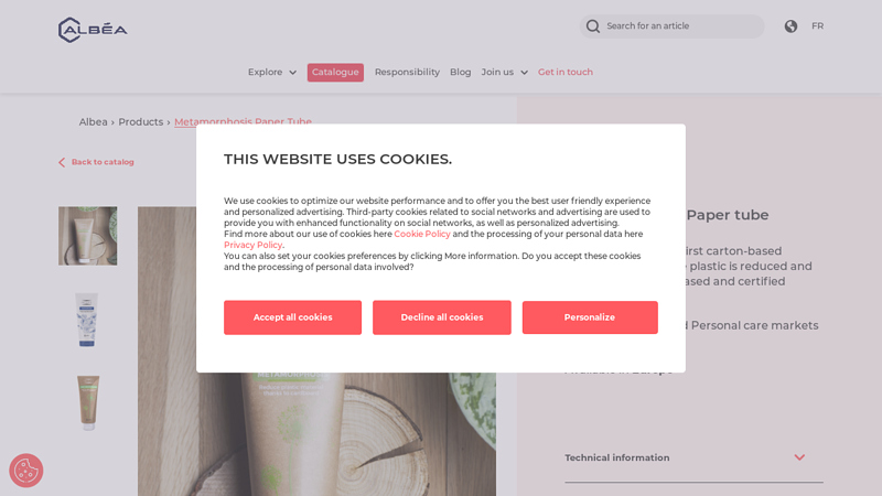 Metamorphosis Paper tube