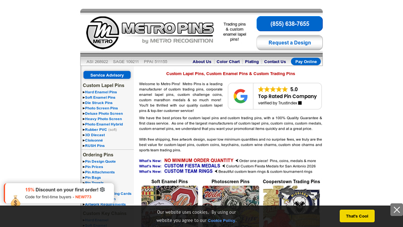 Metro Pins: Lapel Pins