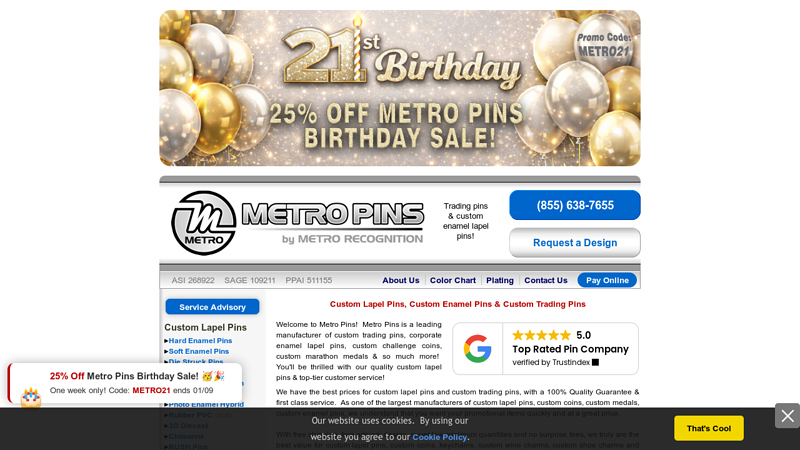 Metro Pins: Lapel Pins