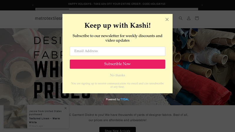 Metro Textiles Fabrics NYC