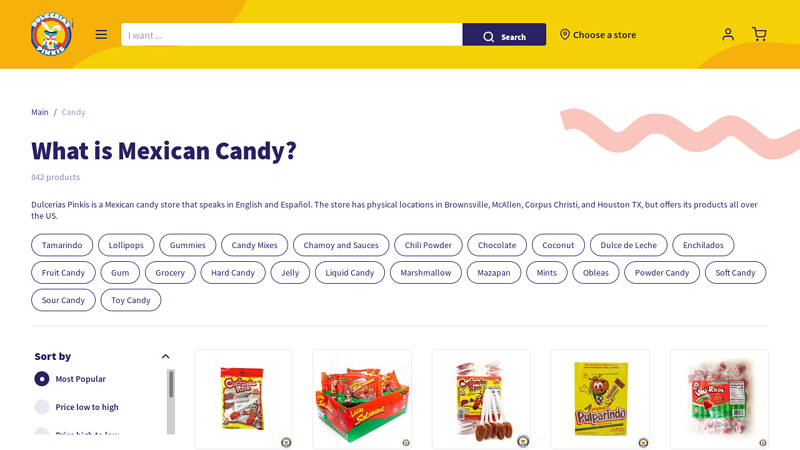 Mexican Candy Store Offering Service in English and Español