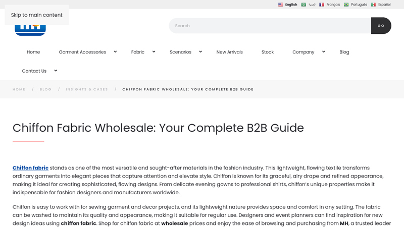 MH Chiffon Fabric Manufacturer