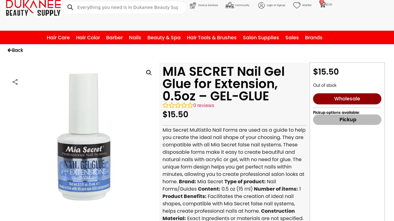 MIA SECRET Nail Gel Glue for Extension, 0.5oz