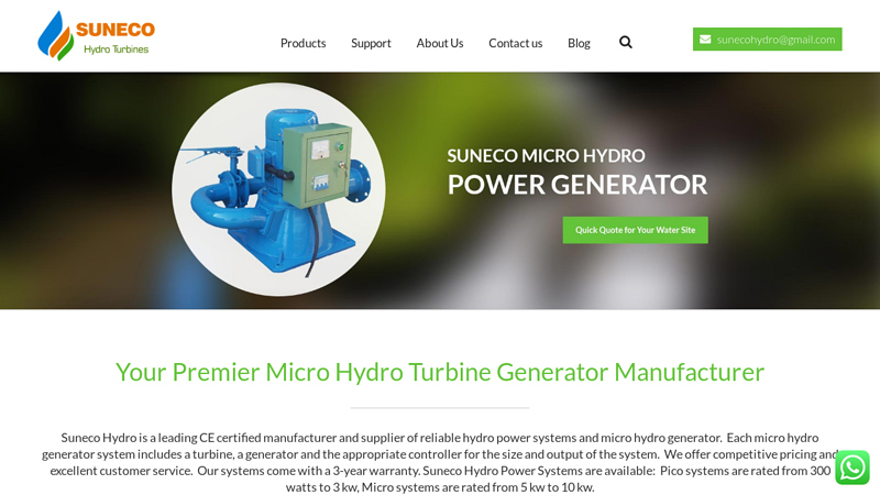 Micro Hydro Turbine Generator Manufacturer