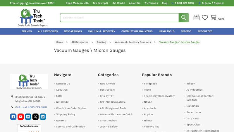 Micron & Vacuum Gauges