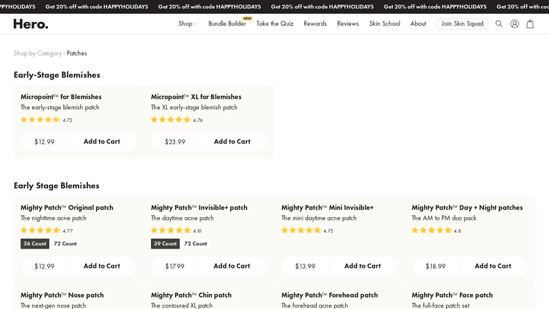 Mighty Patches: Original, Invisible and Face