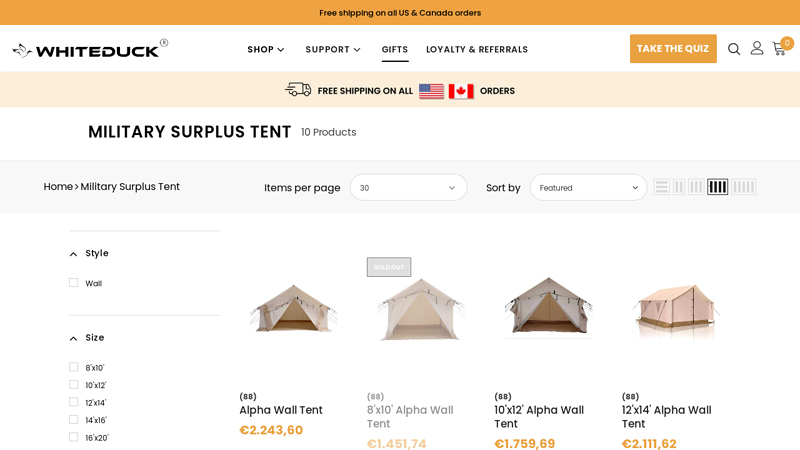 Military Surplus Tents