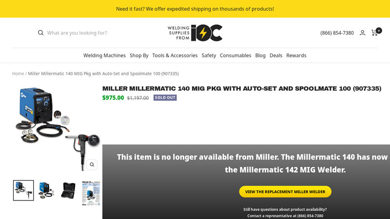 Miller Millermatic 140 MIG Pkg with Auto