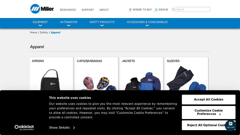 Miller Welding Apparel and Gear