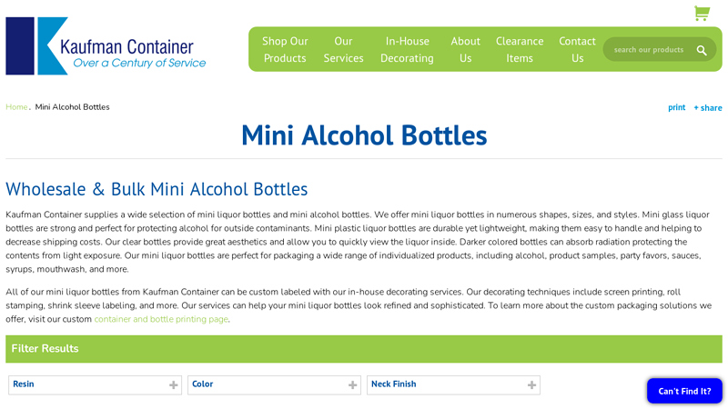 Mini Alcohol Bottles - Bulk & Wholesale