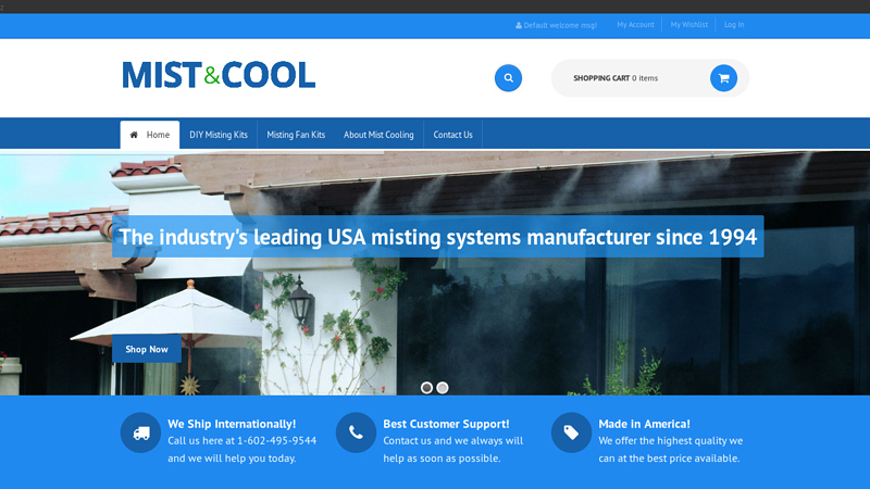 Misting Systems & Misting Fans by Leading US Manufacturer