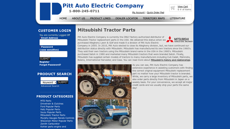 Mitsubishi Tractor Parts