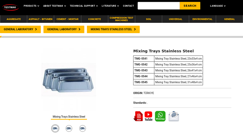 Mixing Trays Stainless Steel