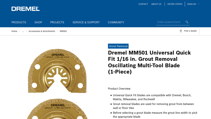 MM501 Oscillating Tool Blades Single Blade Size