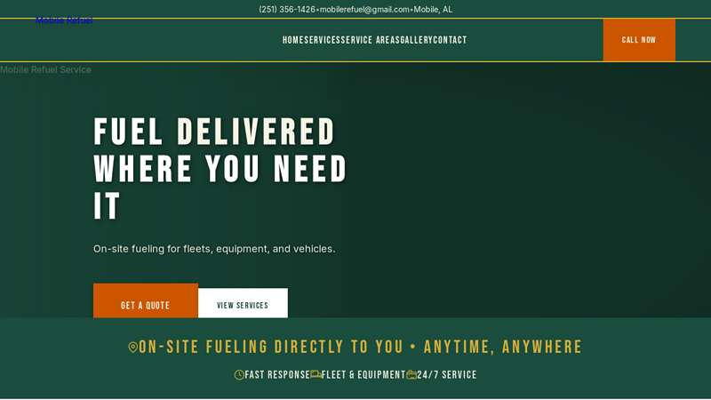 Mobile Refuel - On-Site Fueling Service