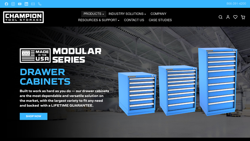Modular Drawer Cabinets Landing Page
