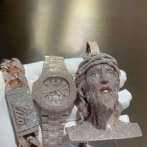 Moissanite Watches & Custom Hiphop Jewelry