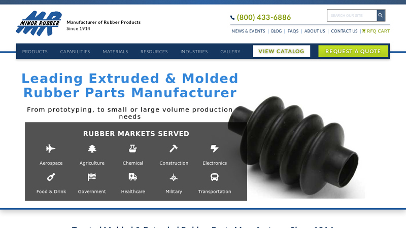 Molded & Extruded Rubber Parts Manufacturer