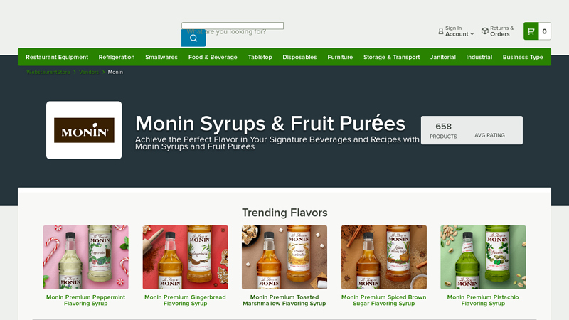 Monin: Flavoring Syrups, Fruit Purees, & More