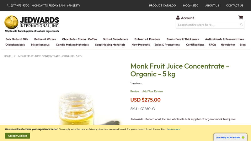 Monk Fruit Juice Concentrate