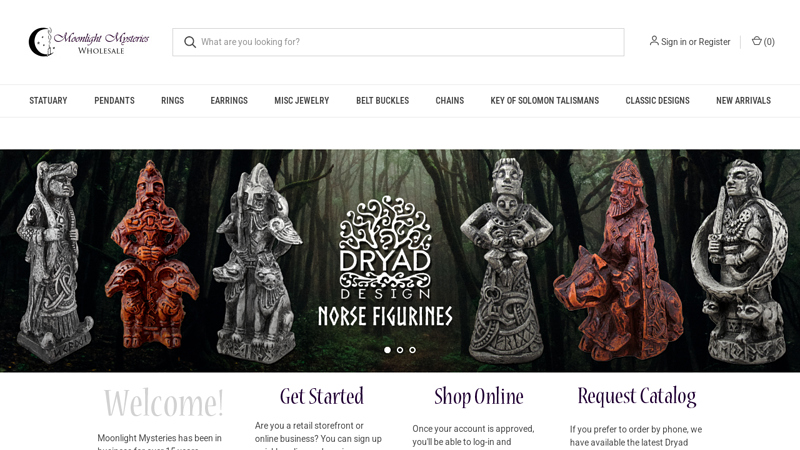 Moonlight Mysteries Wholesale Pagan Wiccan Statues Supplies and ...