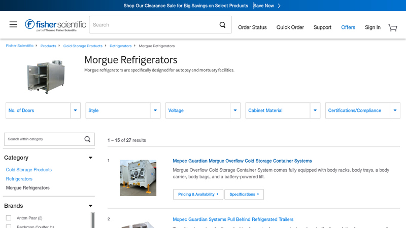 Morgue Refrigerators